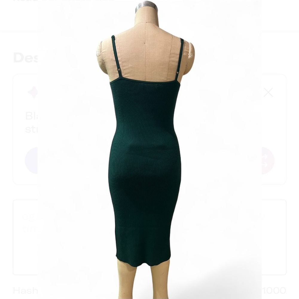 NWOT Banana Republic Elegant 2 piece Green Knit Dress Size S - Picture 5 of 5